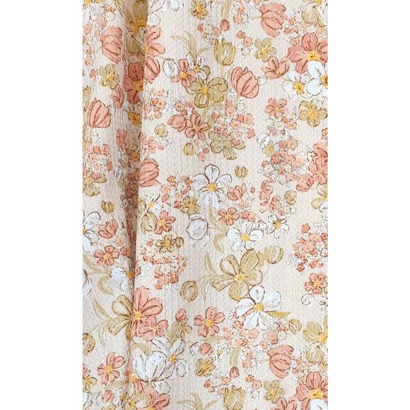Cato High Low 2 Pcs Dress Ruffle Top Women 22 / 24 Peach Floral Boho Beachy - Picture 5 of 14